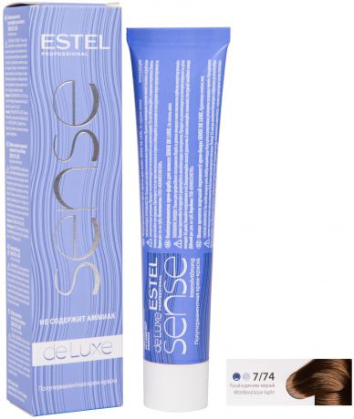 Краска для волос ESTEL PROFESSIONAL 7/74 крем-краска SENSE DE LUXE для окрашивания волос, русый коричнево-медный 60 мл
