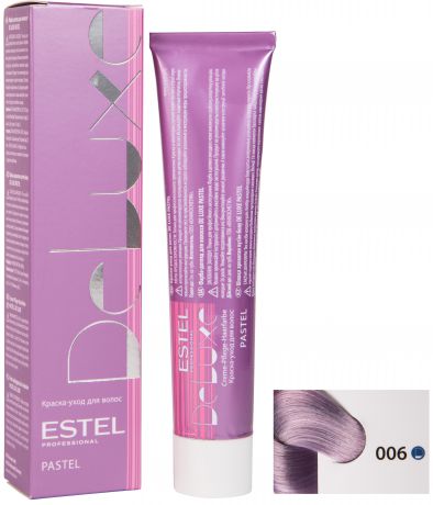 Краска для волос ESTEL PROFESSIONAL P/006 краска-уход DE LUXE PASTEL для окрашивания волос, лаванда 60 мл