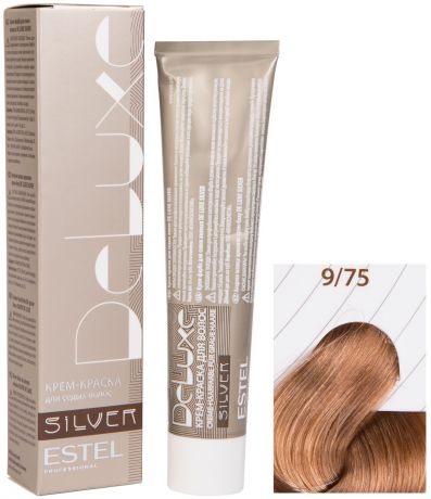 Краска для волос ESTEL PROFESSIONAL 9/75 краска-уход DE LUXE SILVER для окрашивания волос, блондин коричнево-красный 60 мл