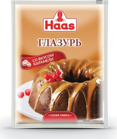 Глазурь для выпечки Haas, со вкусом карамели, 75 г