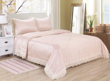 Комплект постельного белья Sofi de Marko Тиара Евро, светло-розовый