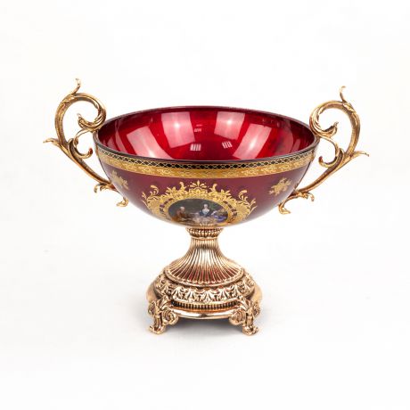 Декоративная чаша Glasar 50-025, бордовый