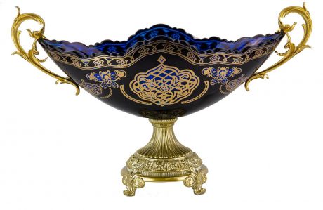 Декоративная чаша Glasar 50-016, темно-синий