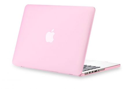 Чехол для ноутбука Gurdini накладка пластик матовый 906154 для Apple MacBook Retina 15" 2012-2015, светло-розовый