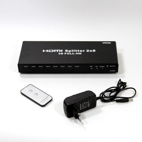 Сплиттер VCOM HDMI 2 →8 DD4528