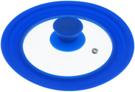 Крышка универсальная "Miolla", цвет: синий, для сковород и кастрюль диаметром 16, 18, 20 см