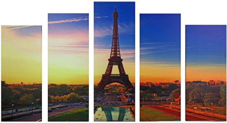 Картина Художественная мастерская Палитра "Париж", модульная, 1137922, 75 х 135 см