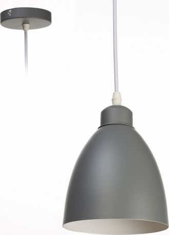 Подвесной светильник BayerLux Овал, E27, 40W, 3950404, серый, 14 х 14 х 18 см
