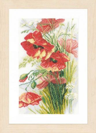 Набор для вышивания крестом Lanarte Poppies, 20 x 34 см. PN-0156301