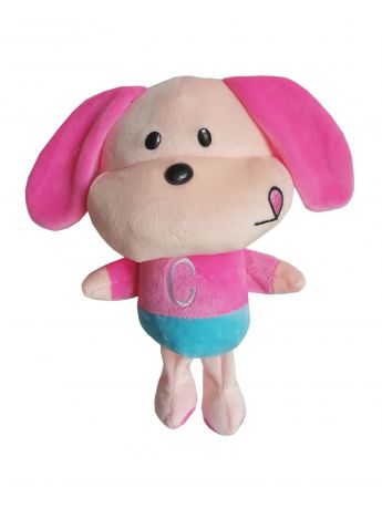 Мягкая игрушка TashaToys Игрушка мягкая. Собака с буквами. розовый, голубой