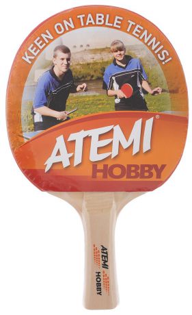 Ракетка для настольного тенниса Atemi "Hobby", цвет: красный, черный