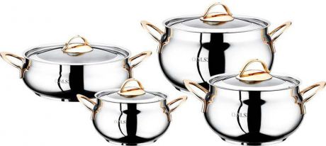 Набор посуды для приготовления пищи OMS Bowl, 1030-Gd, золотой, 8 предметов