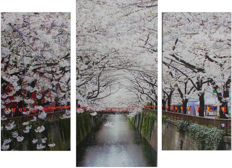 Картина Сюжет "Яблони в цвету", модульная, 1722577, 60 х 80 см