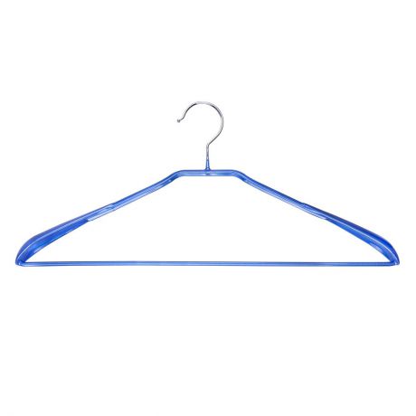 Вешалка для одежды "Miolla", с расширенными плечиками, цвет: синий, 42 х 19 х 3,5 см