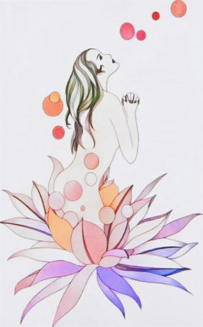 Набор художника Филигранный рисунок Девушка в цветке, 3797634, 30 х 40 см