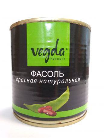 Овощные консервы Vegda Product фасоль красная натуральная Жестяная банка, 400