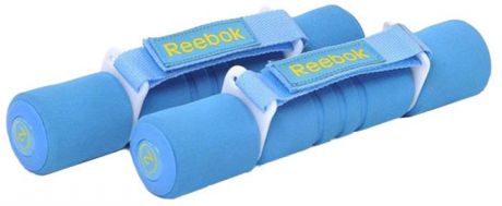 Гантель с мягкими накладками "Reebok", цвет: голубой, 2 кг, 2 шт