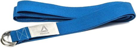 Ремень для йоги "Reebok", цвет: синий, 2,5 м х 4,8 см
