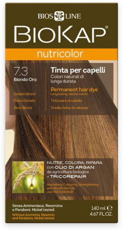 Краска для волос BioKap, тон 7.3 Золотистый Блондин, 140 мл