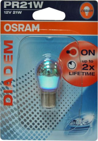 Лампа автомобильная Osram PR21W (BAW15s) Diadem Red 12V, 7508LDR01B