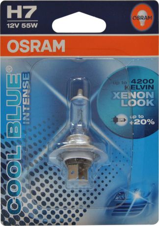 Лампа автомобильная Osram H7 (55) PX26d +20% Cool Blue Intense 4200K 12V, 64210CBI01B