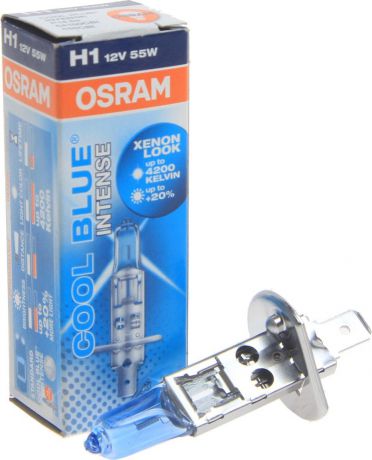 Лампа автомобильная Osram H1 (55) P14.5s +20% Cool Blue Intense 4200K 12V, 64150CBI