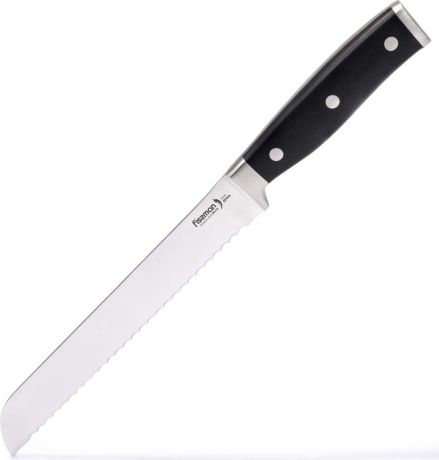 Нож для хлеба Fissman Epha, 2353, черный, длина лезвия 21 см