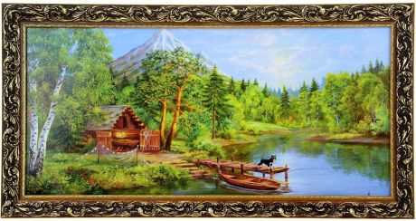 Картина Охотничий домик, 1124803, 77 х 40 см