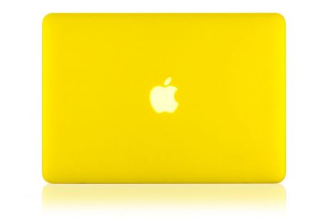 Чехол для ноутбука Gurdini накладка пластик матовый 220106 для Apple MacBook Retina 13" 2013-2015, желтый