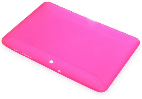 Чехол для планшета iNeez накладка силикон 340133 для Samsung Galaxy Tab 2 GT-P5100 10.1", темно-розовый