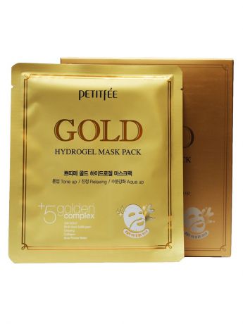 Маска косметическая Petitfee  Гидрогелевая для лица с золотом Gold Hydrogel Mask