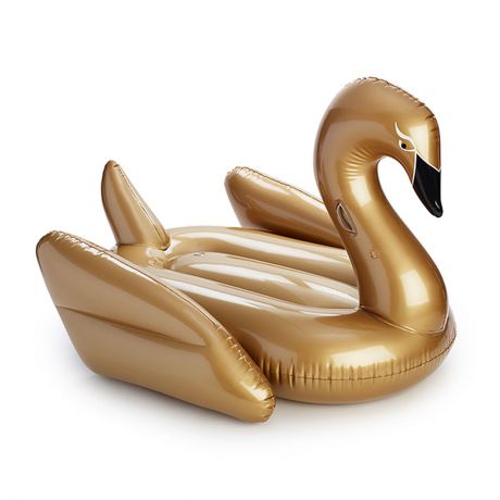 Матрас надувной для плавания MimiForme Лебедь, золотой