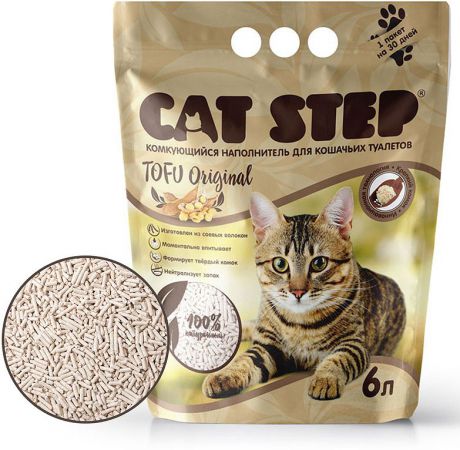 Наполнитель Cat Step Tofu Original, 20333001, для кошачьих туалетов, 6 л