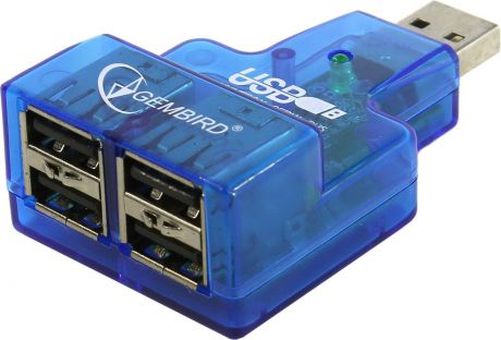USB-концентратор Gembird UHB-CN224, голубой