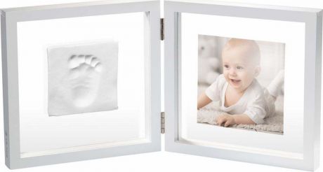 Baby Art Рамочка двойная прозрачная Baby Style с отпечатком, белый