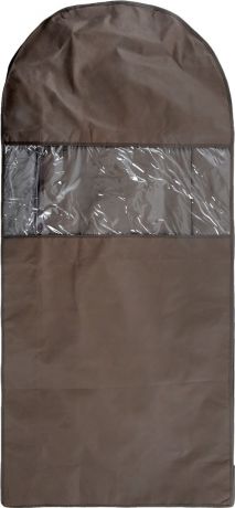 Чехол для одежды Все на местах "Minimalistic", двойной, цвет: коричневый, 130 х 60 х 20 см