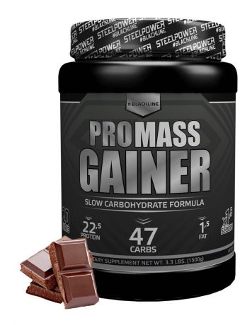 Гейнер SteelPower Nutrition PRO MASS GAINER 1500 г, вкус Шоколад