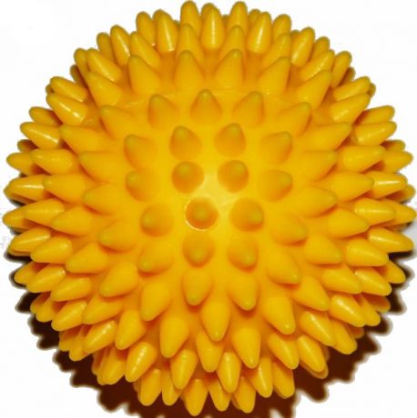 Мяч массажный IN-SPORTS Мяч медицинский массажный жесткий 9см (L), желтый