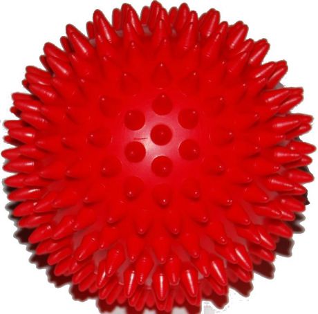 Мяч массажный IN-SPORTS Мяч медицинский массажный жесткий 9см (L), красный