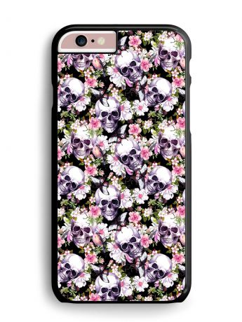 Чехол для сотового телефона Дайте две! "Череп и цветы" для iPhone 6/6S, IP6.CASE-16, разноцветный