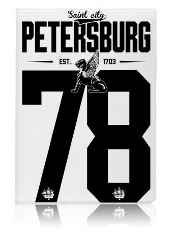Обложка для паспорта Дайте две! "Петербург 78", COVER-23, разноцветный
