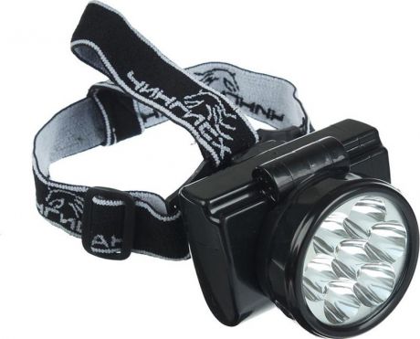 Налобный фонарь Чингисхан, аккумуляторный, 7 LED, 328-048, черный