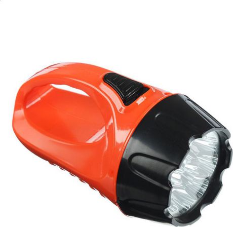 Ручной фонарь Чингисхан, 9 LED, 3 Вт, 223-003, черный, оранжевый