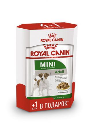 Корм консервированный Royal Canin Mini Adult, для взрослых собак мелких пород, 5 шт по 85 г