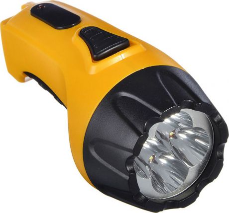 Ручной фонарь Чингисхан, аккумуляторный, 4 LED, 198-074, черный, желтый