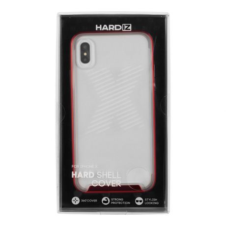 Чехол для сотового телефона HARDIZ HRD800103, прозрачный, красный