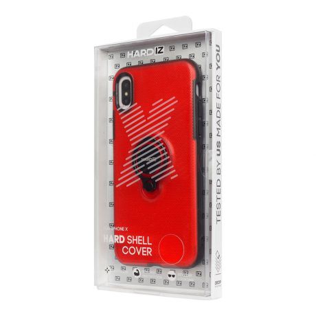 Чехол для сотового телефона HARDIZ HRD809101, красный, прозрачный