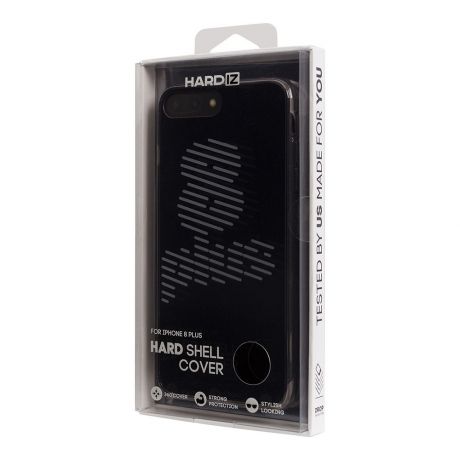 Чехол для сотового телефона HARDIZ Hybrid Case for iPhone 8 Plus, прозрачный, черный