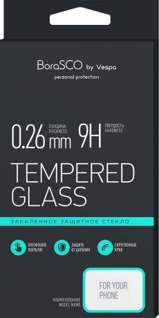 Защитное стекло BoraSco by Vespa Full Cover+Full Glue для OPPO A3S/A5, черный