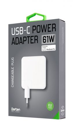 Зарядное устройство DORTEN USB-C Power Adapter 61W, белый